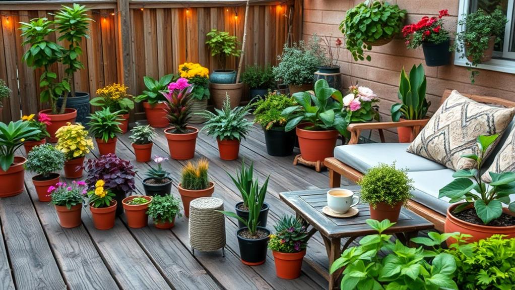 add potted plants decor