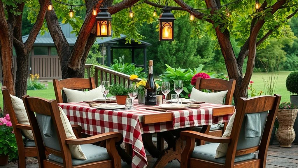 al fresco dining arrangement