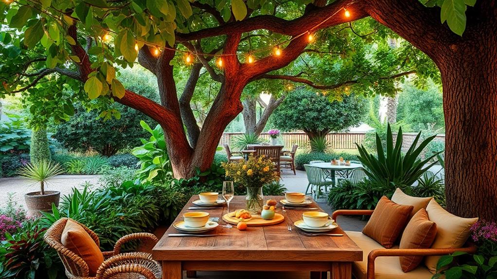 al fresco dining space