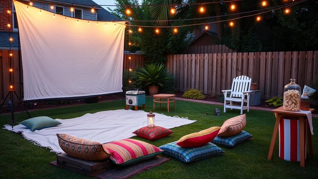 backyard film screening preparation