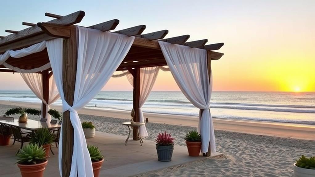 beach inspired outdoor structure