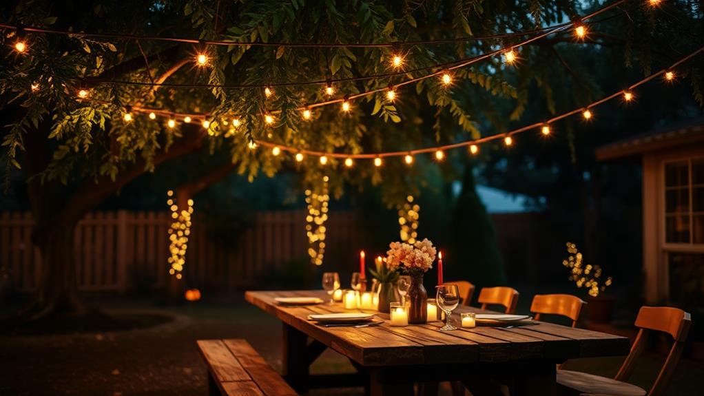 canopy string light decor