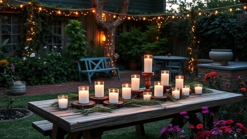 charming rustic candle displays