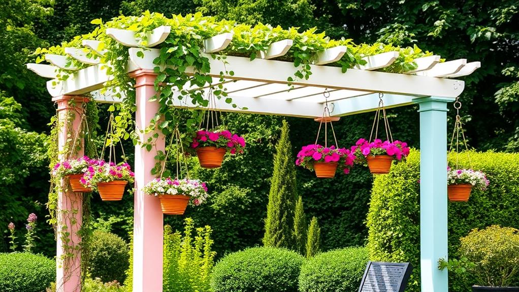 colorful pvc pergola structure