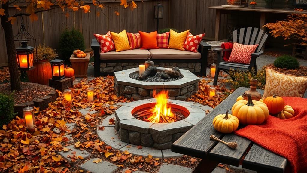 cozy autumn fire pit