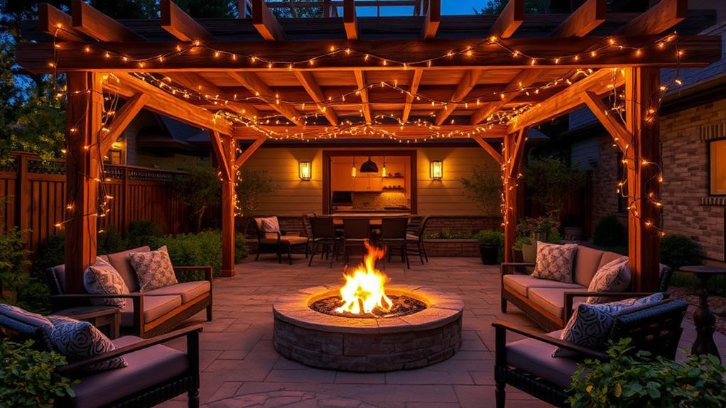 cozy outdoor entertainment space