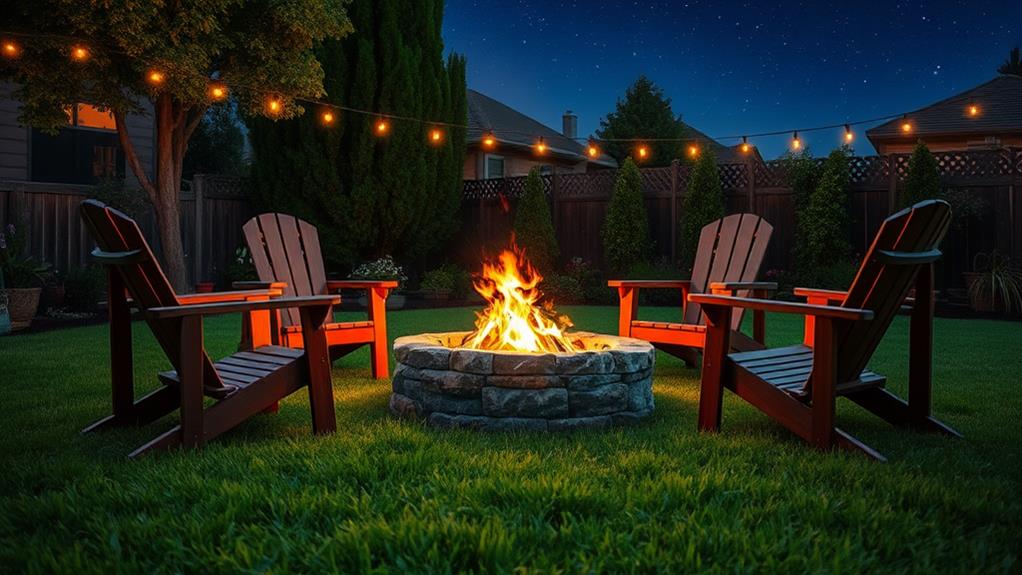 cozy outdoor fire setup