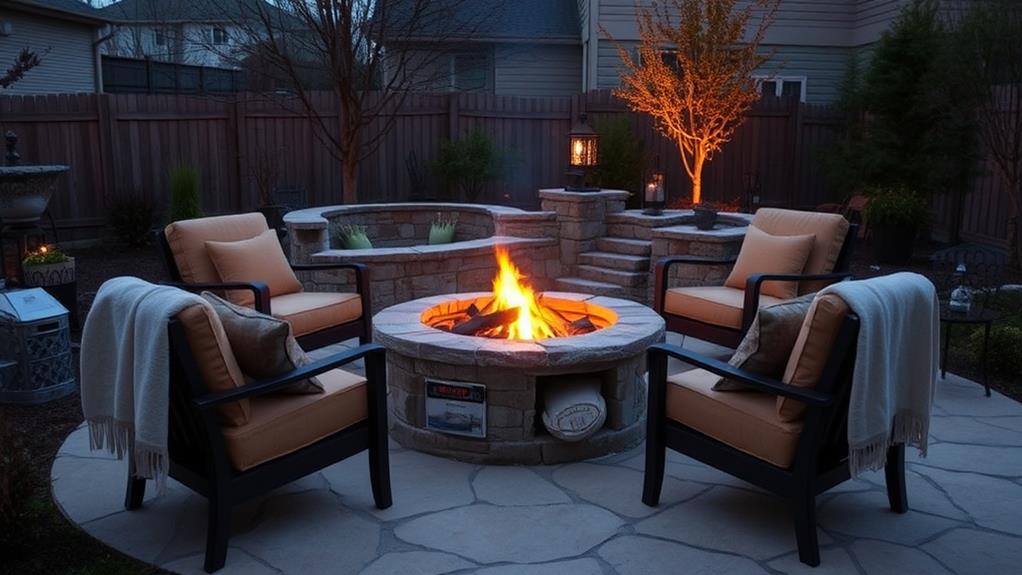 cozy outdoor fire setup