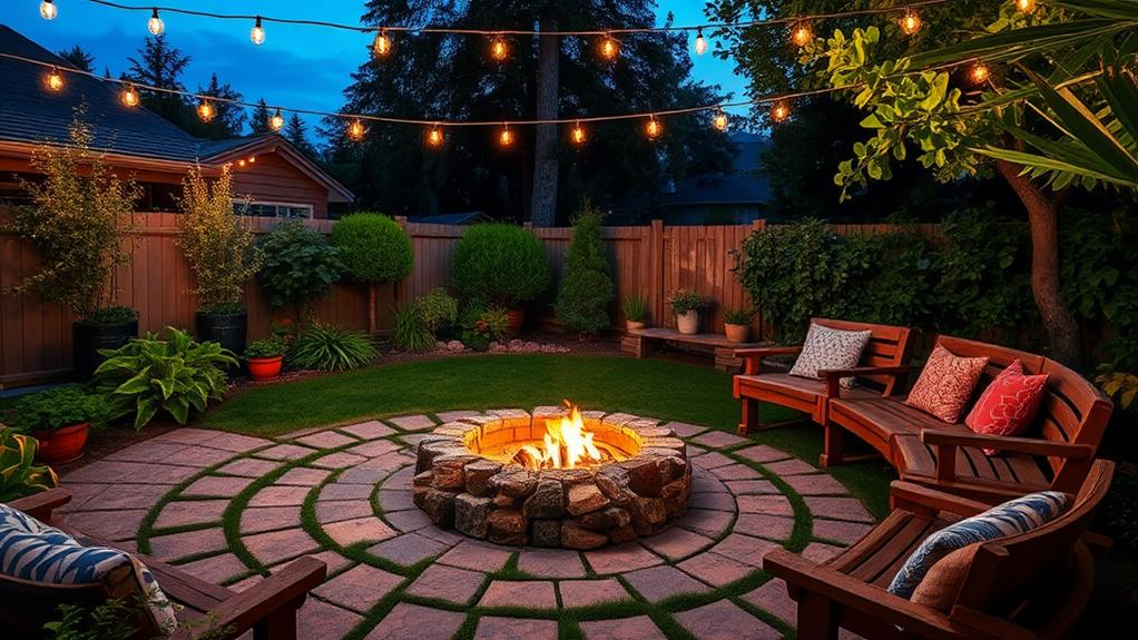 cozy outdoor gathering space