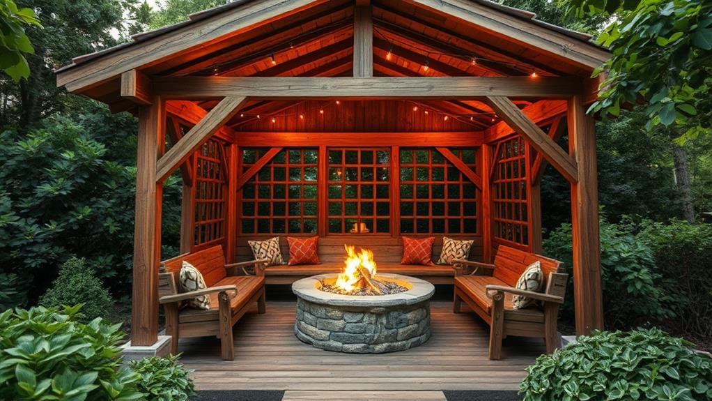 cozy outdoor gathering space