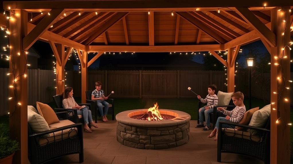 cozy outdoor gathering space