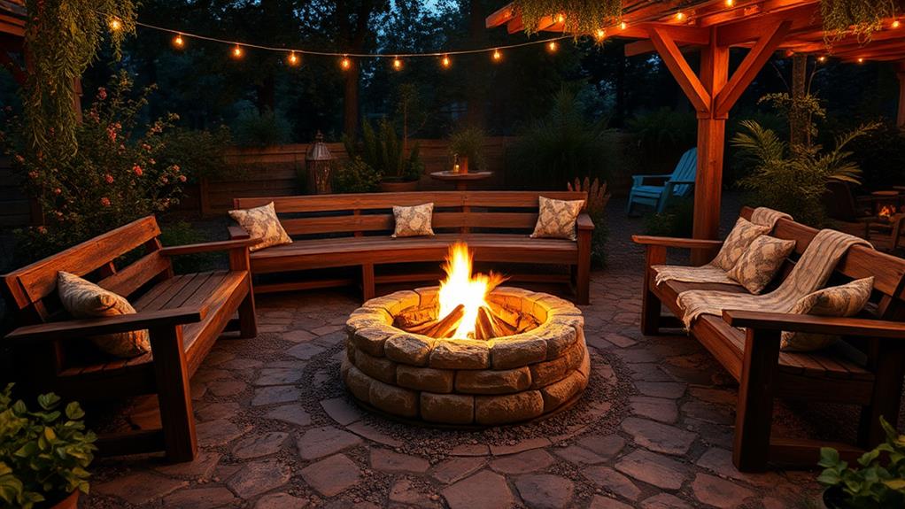 cozy outdoor gathering space