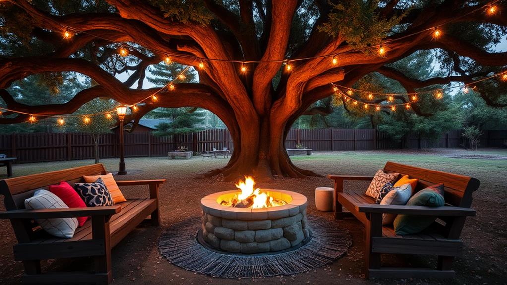 cozy outdoor gathering space