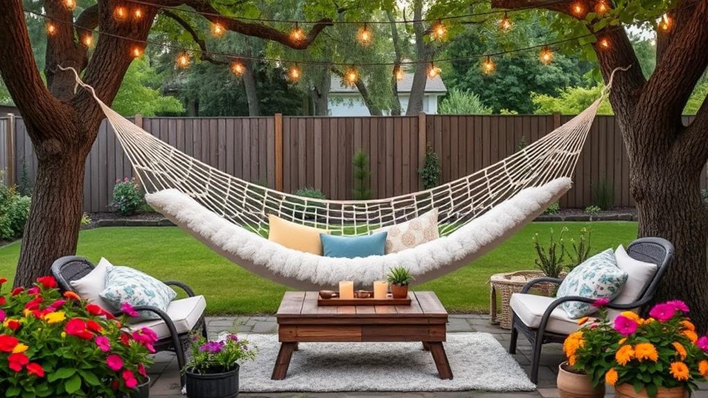 cozy outdoor lounge area