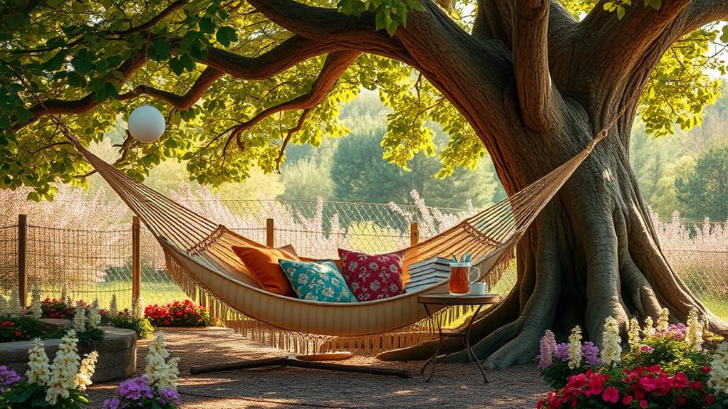 cozy outdoor reading space