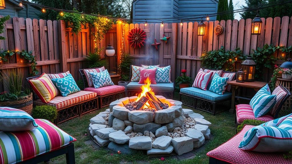 cozy themed outdoor gathering