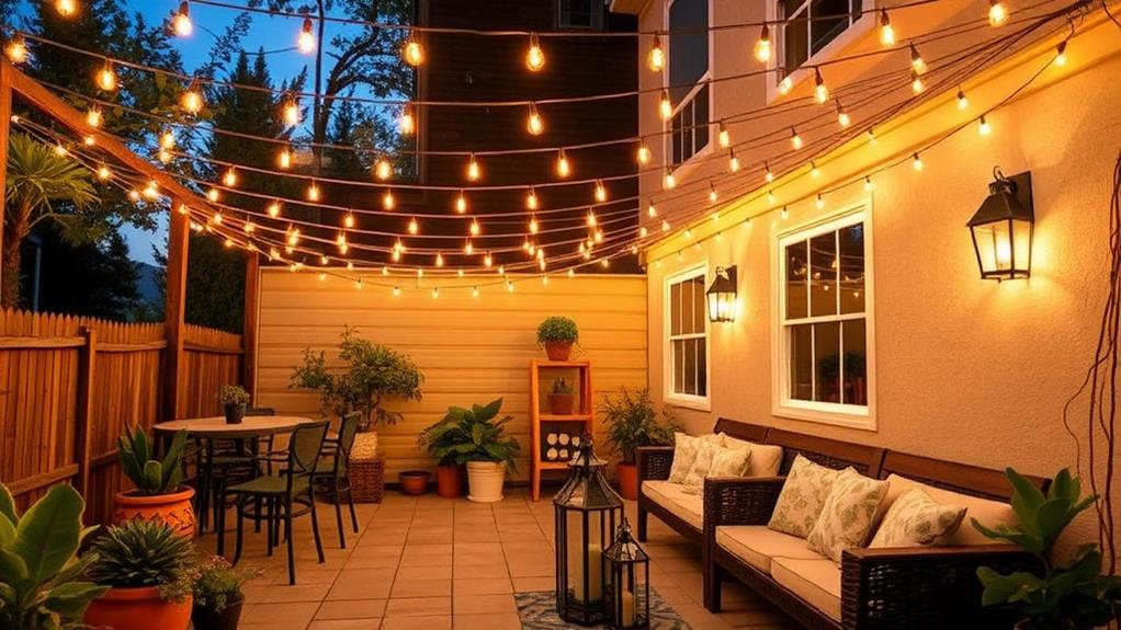 decorative outdoor lighting setup