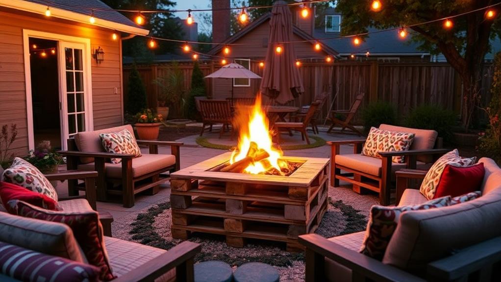 diy wooden pallet firepit