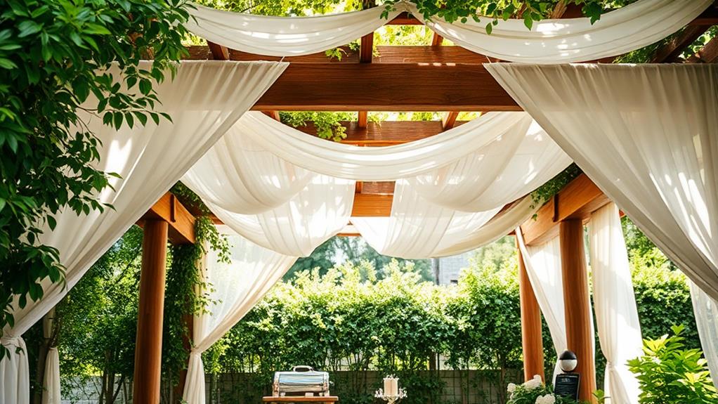 draped fabric canopy design