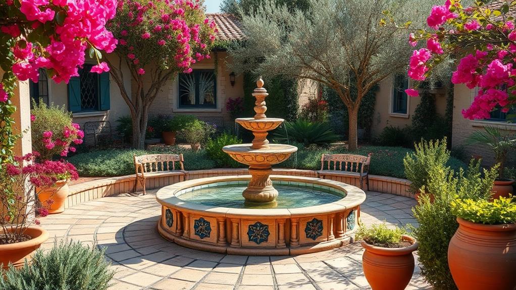 elegant mediterranean water features