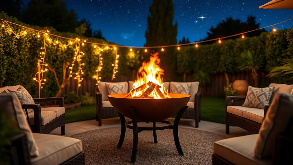 elevated fire pit bowl