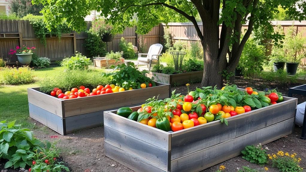 elevated garden planting areas