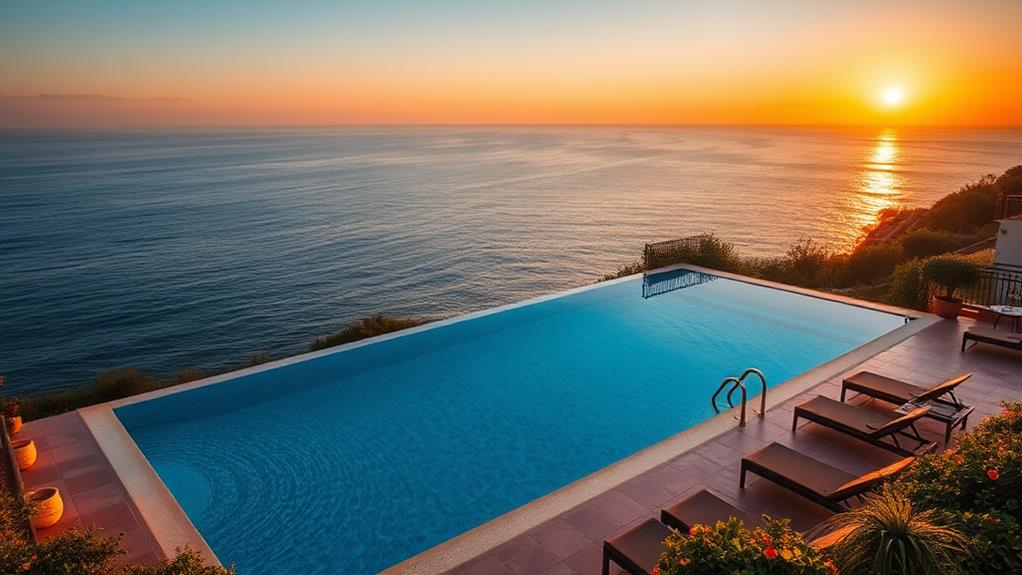 endless ocean view pool