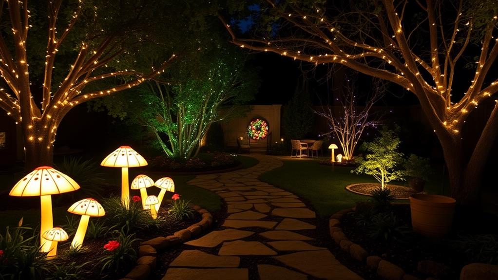 glowing outdoor decorative fixtures