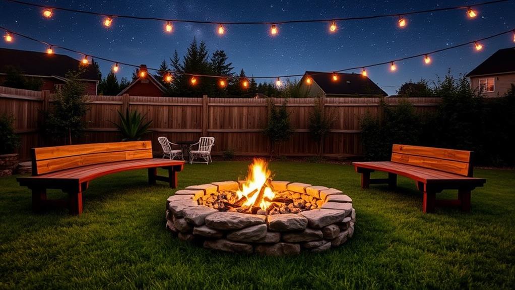 homemade circular fire pit