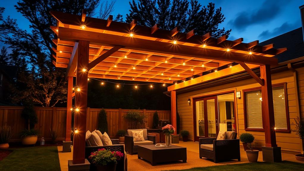 illuminated pergolas design ideas