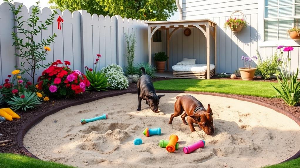 create a digging area