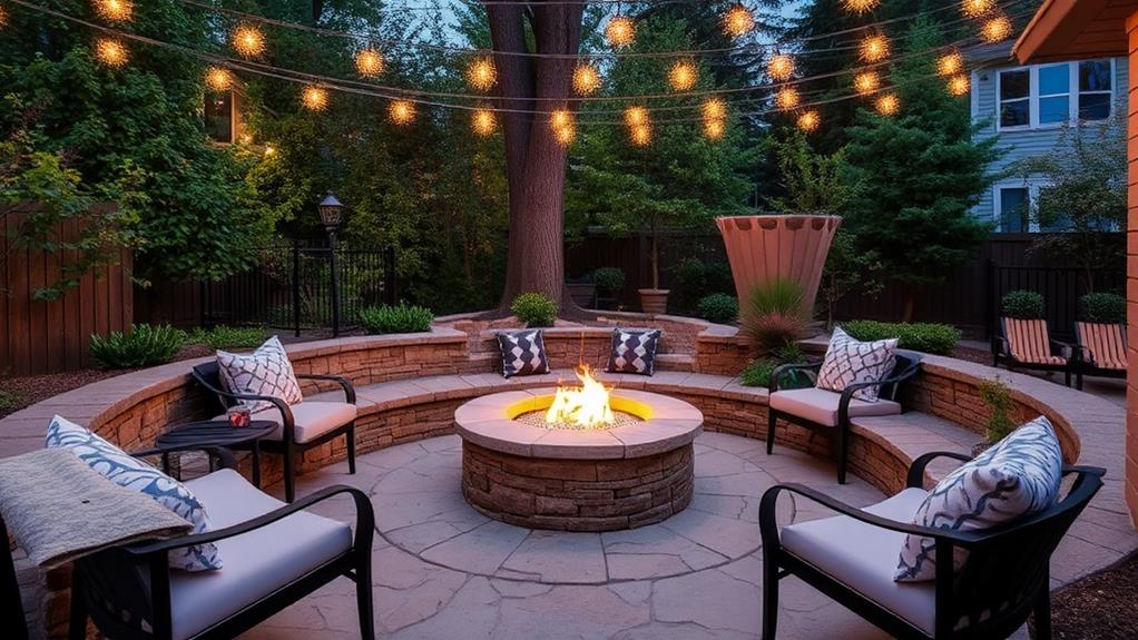 integrated outdoor fire feature