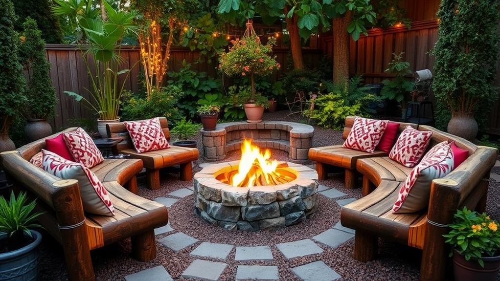 log seating firewood arrangement