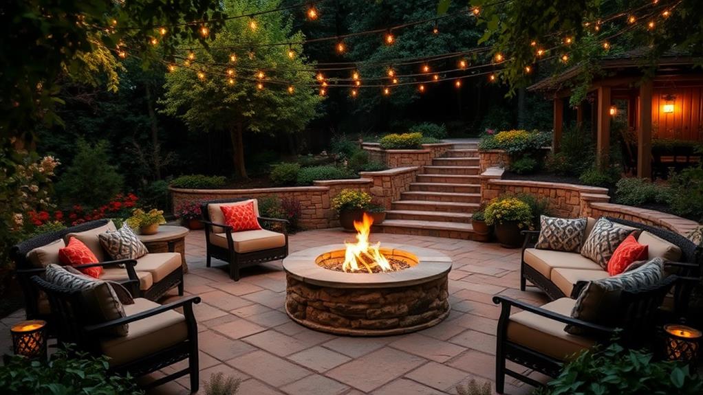 multi level outdoor fire pit