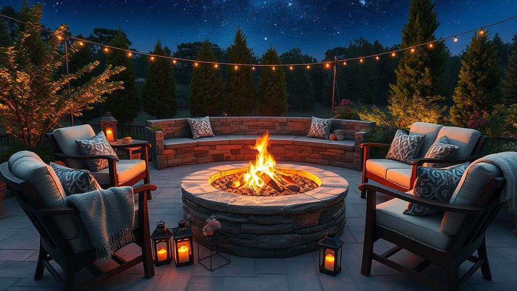 outdoor entertainment fire features