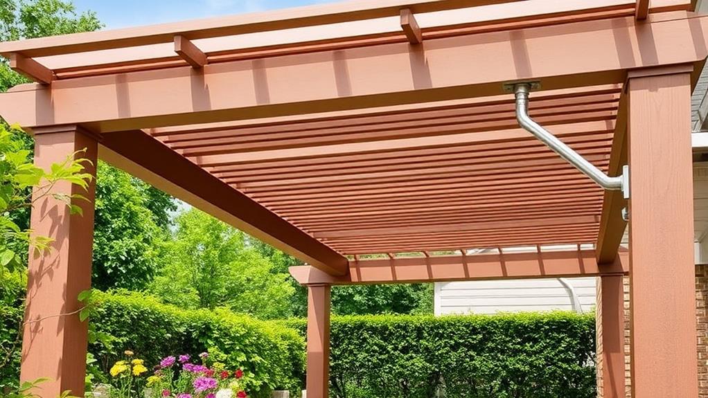 rainwater collecting pergola design