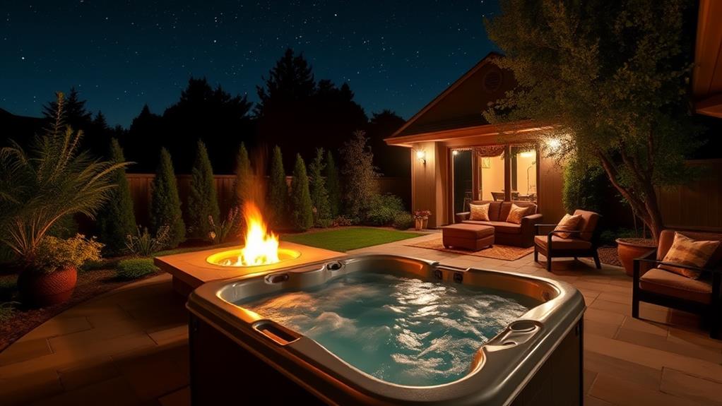 relaxing outdoor entertainment setup