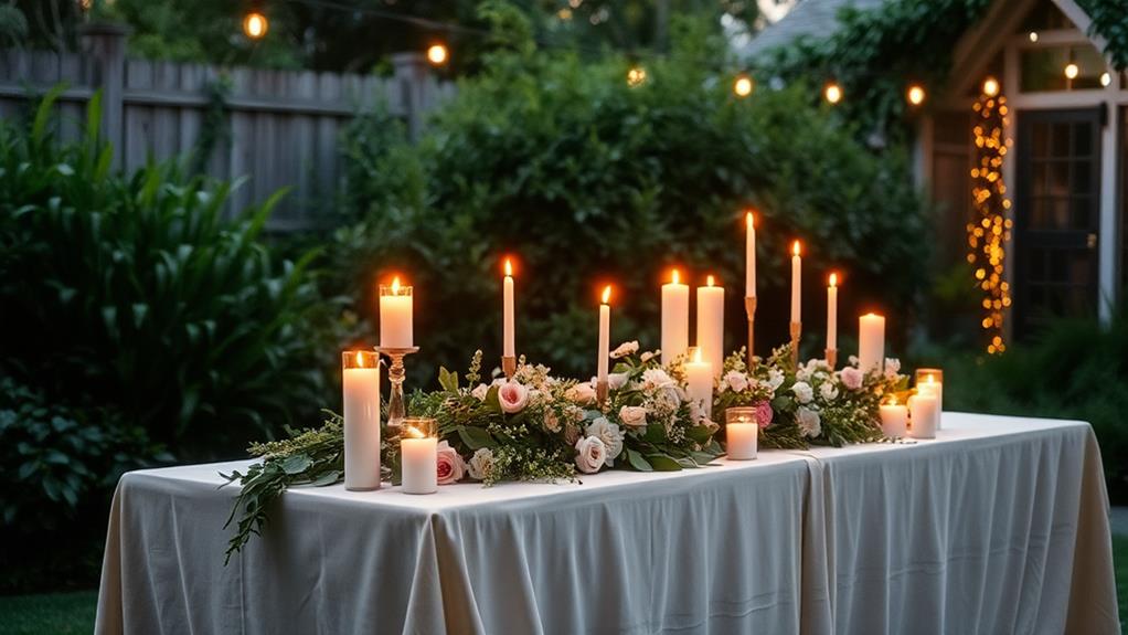 romantic candlelit table decor