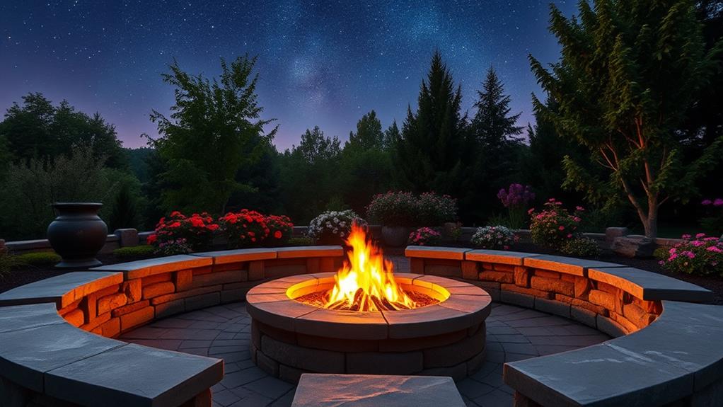 rustic outdoor gathering space