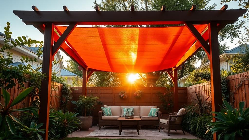 shade cloth pergola diy