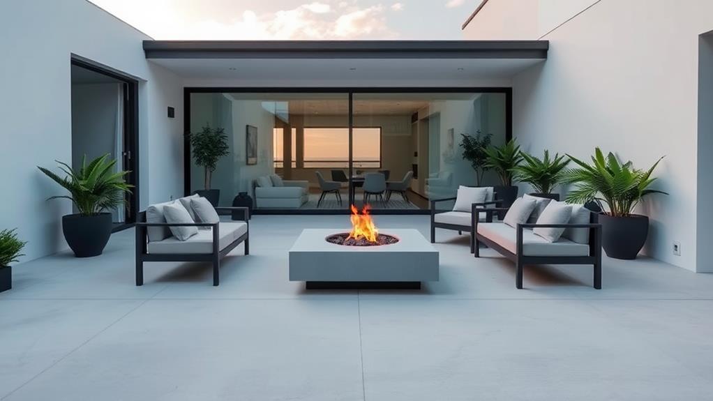 sleek outdoor living spaces