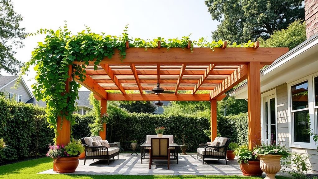 spacious outdoor pergola design