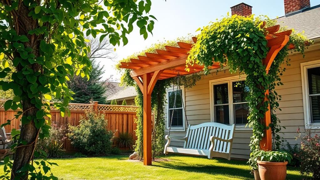 swing seat pergola designs