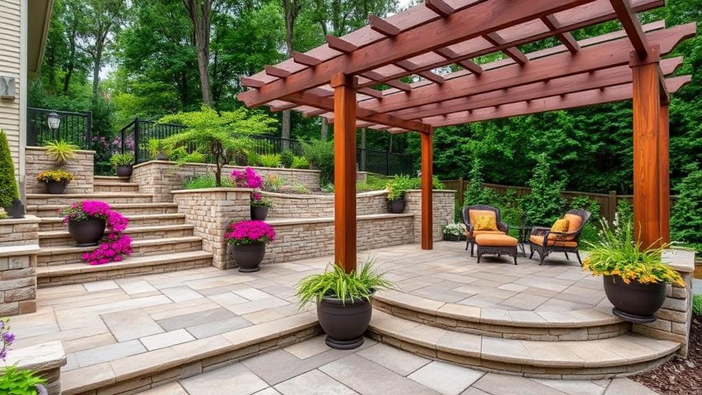 tiered outdoor living spaces