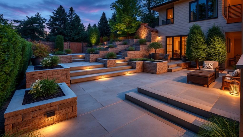 tiered outdoor living spaces