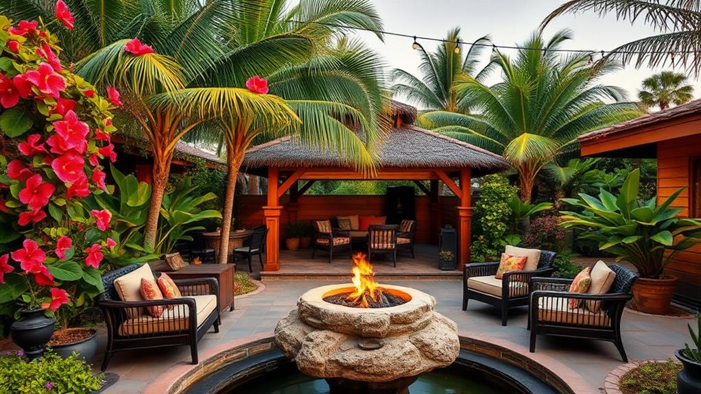 tropical outdoor relaxation spaces