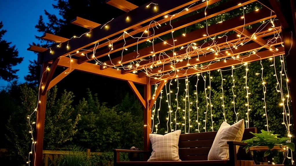 twinkling decorative string lights