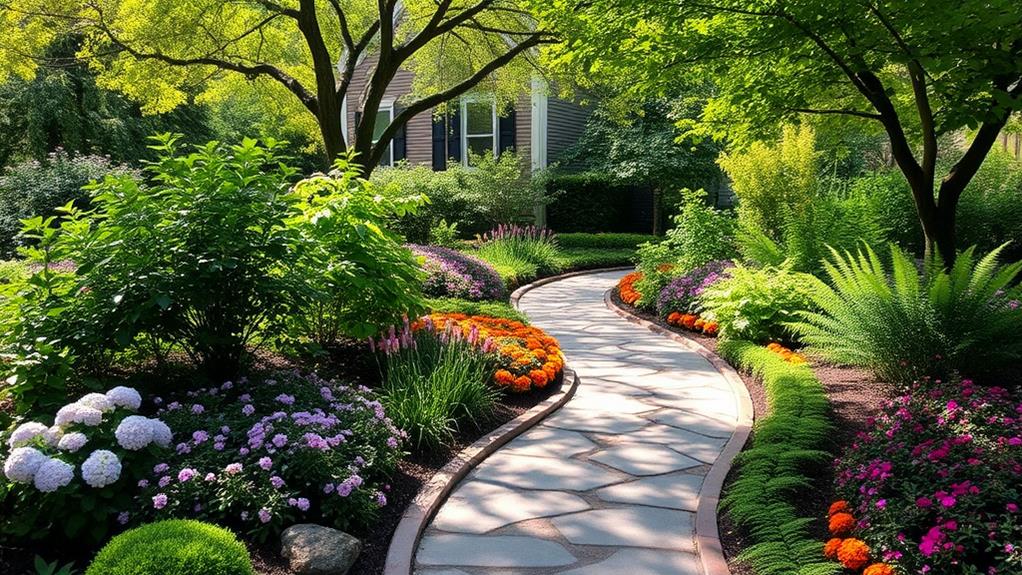 verdant garden walkways