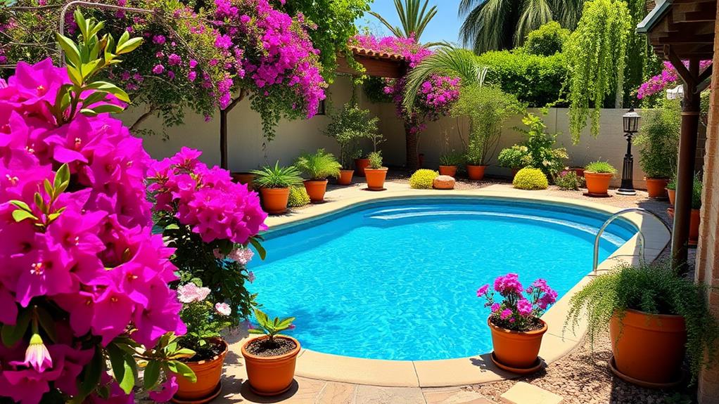 vibrant bougainvillea floral displays