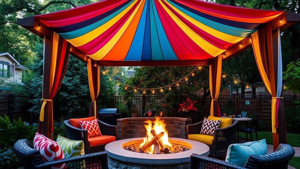 vibrant canopy for gazebo